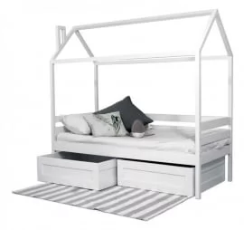 Кровать-домик RooRoom кд-11Р c ящиками Розовый