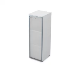 Пенал средний со стеклом правый GLOSS LINE 9НП.017.6 Белый Премиум