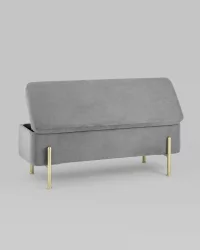 Банкетка Болейн gold велюр Серый