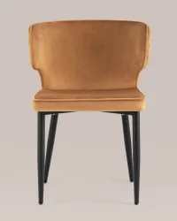 Стул Матео черные ножки велюр Терракотовый