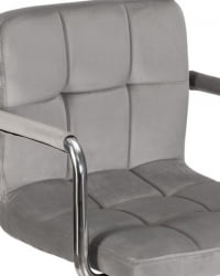 Стул барный DOBRIN KRUGER ARM (серый велюр (MJ9-75)) 2 шт
