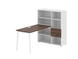 Рабочая станция ЕДИС ЕЛРСТ 1113 Дуб Денвер темный Белый Белый / EDIS ELRST