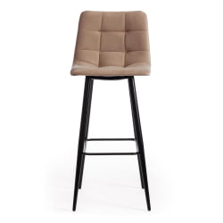 Стул барный CHILLY (mod.7095б) ткань/металл, 53х44х104 см, высота до сиденья 76 см, бежевый barkhat 5/черный