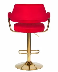 Стул барный DOBRIN CHARLY GOLD Красный велюр MJ9-45
