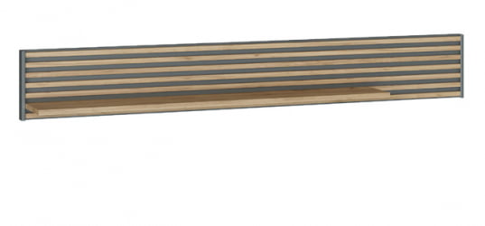 Полка навесная Бард ЛД 453.020.000 Дуб Золотой/Оникс Серый