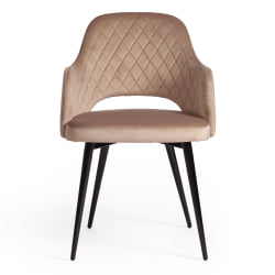 Кресло VALKYRIA (mod. 711) ткань/металл, 55х55х80 см, высота до сиденья 48 см, бежевый barkhat 5/черный