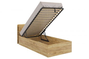 Односпальная кровать с подъемным механизмом Юниор ZP.SMU-02 дуб крафт золотой