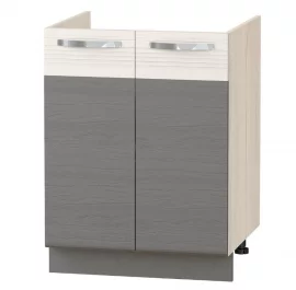 Напольный шкаф под мойку Графит 74.50 Сосна Астрид/Ваниль/Графит