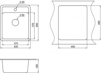 Кухонная мойка STANDART 4202 Черный
