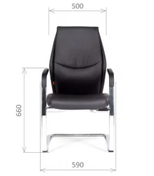 Кресло для посетителя CHAIRMAN VISTA V экопремиум Черный