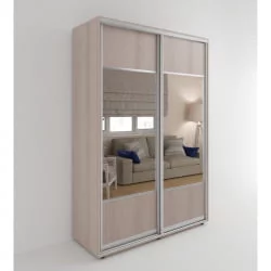 Шкаф-купе в коридор Акцент-Дуэт Д 1000х600 Ясень шимо светлый