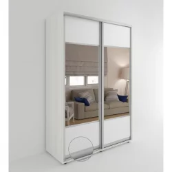 Шкаф-купе в коридор Акцент-Дуэт КВ 1200х600 Выбеленное дерево