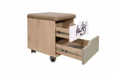 Тумбочка для детской Хаски 52 Дуб Ирландский Мокко Белый