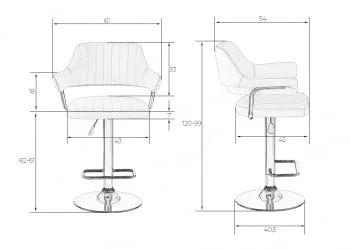 Стул барный DOBRIN CHARLY Коричневый