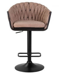 Стул барный ДОБРИН ЛЕОН (коричневая ткань (ЛАР 275-3)) 2 шт / DOBRIN LEON (LAR