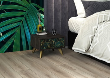 Тумба прикроватная Фьюжн ТМ-004 АРТ Угольный камень/VINIL