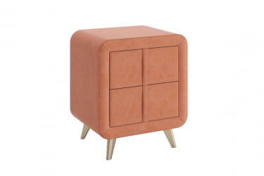 Тумба прикроватная Софи 2 TM-001.2 персик (велюр)