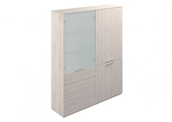 Шкаф высокий двойной Atlas NZ-0301+NZ-0312.YN.YN Ясень Наварра