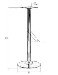 Обеденный стол DOBRIN ALAN HIGH BLACK