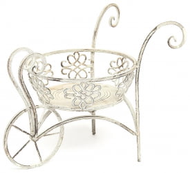 Цветочница Secret de Maison BROUETTE (mod. PL08--7690) металл, 34*40*36см, Античный серый