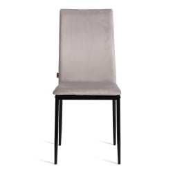 Мягкий стул CAPRI (mod. BC565-DC) металл, флок, 43 х 53 х 92 см, Light grey (светло-серый) HLR14 / черный