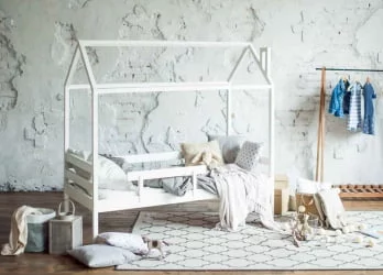 Кровать-домик RooRoom кд-11С с бортиком Серая