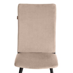 Стул обеденный Ла Роуссе (2 шт. в упаковке) НЕВ, велюр, бежевый/черный, 7, 45х55х93 см / La Rousse NEW,