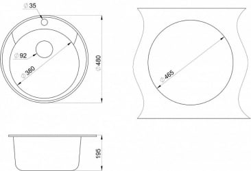 Кухонная мойка STANDART 4802 Графит