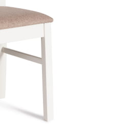 Стул Гермес/ Hermes дерево гевея, 43х49х94см, Ivory white, ткань серая (TM-164)