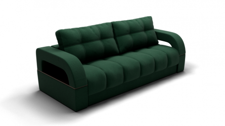 Диван Рич-1 (ЗР) Цвет фасада: Зеленый; Тип: Прямой; Материал фасада: Металл/Велюр
