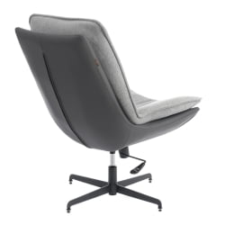 Кресло Космо велюр/букле/экокожа, ВТ шапе силвер/графит / Cosmo VT shape silver/графит