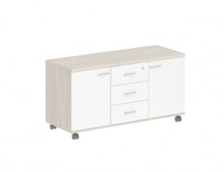 Тумба сервисная с 3-мя ящиками Sigma SG.621.OL.WH.M Дуб светлый Белый