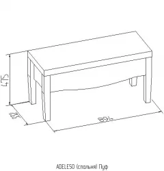 Пуф ADELE 50 Дуб Сонома/Venzel Amber (спальня)