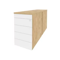 Тумба двойная приставная / опорная (TIP-ON) ONIX O.TPO-2.7 TIP Тиквуд Светлый/Белый