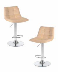 Стул барный ДОБРИН ТАИЛОР (бежевый велюр (МДЖ9-10)) 2 шт / DOBRIN TAILOR (MJ9-10))