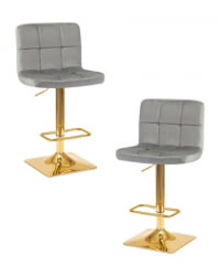 Стул барный DOBRIN GOLDIE (серый велюр (MJ9-75)) 2 шт