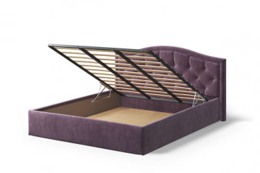 Кровать Стелла, 1600*2000 мм, велюр NEO 17, фиолетовый