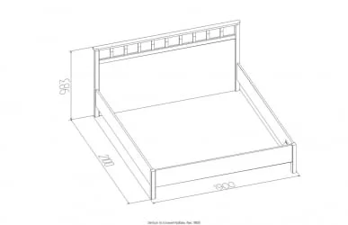 Кровать Люкс (1800) Sherlock 46 Орех шоколадный (спальня)
