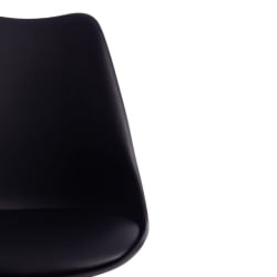 Стул барный TULIP BAR (mod. C1014H) / 1 шт. в упаковке пластик/дерево, 57 х 48 х 104 см, черный 3010/натуральный