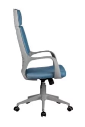 Кресло оператора Riva Chair 8989 (серый пластик) Синий