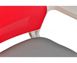 Кресло офисное Бит LB белый пластик Красный