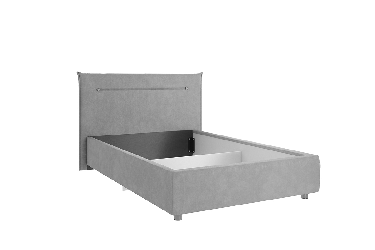 Полутороспальная кровать Альба КМ1.2-16 крем (велюр)