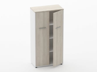 Шкаф 3 широкий закрытый, 2 двери Дека 10.16.141 Дуб Сантана светлый/Белый / Deka