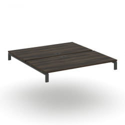 Двойной стол надставка на две опорные тумбы CONCEPT CN.DSN-007 Дуб Мали Антрацит