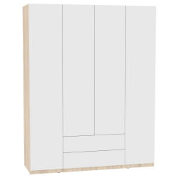 Шкаф распашный R-230х180х45-2-PO(ДСС-Белый)