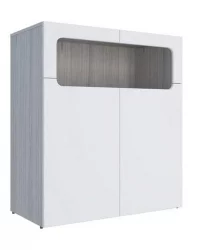 Тумбочка для детской Палермо Юниор 06 Ясень шимо светлый Белый глянец