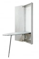 Узкий шкаф в прихожую Iron Box (левый) Беленый дуб