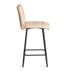 Полубарный стул Medeo/Медео экокожа , бежевый, 42х56х102 см