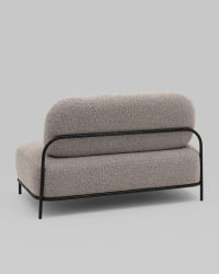 Диван металл Стоун new ткань букле серо-бежевый