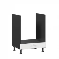 Тумба кухонная 600 для встраиваемой техники Джулия ЛД 284.250.000.056 Черный Белый